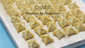  Presentation with turkish - Theme with handmade-manti-turkish-ravioli-type background and a yellow colored foreground