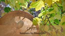  Presentation with native american - Presentation theme consisting of handmade-native-american-style-shaman background and a coral colored foreground