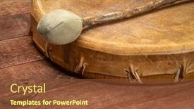  Presentation with native american - Presentation theme having handmade-native-american-style-shaman background and a tawny brown colored foreground