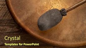  Presentation with shaman - Presentation theme consisting of handmade-native-american-style-shaman background and a tawny brown colored foreground