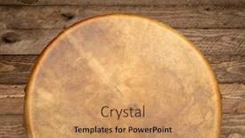  Presentation with shaman - PPT theme enhanced with handmade-native-american-style-shaman background and a coral colored foreground