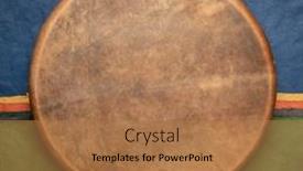  Presentation with shaman - Slide set enhanced with handmade-native-american-style-shaman background and a coral colored foreground