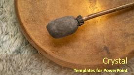  Presentation with shaman - Slide set with handmade-native-american-style-shaman background and a tawny brown colored foreground