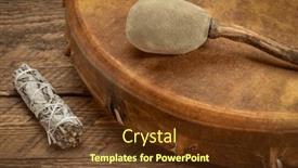  Presentation with shaman - Theme consisting of handmade-native-american-style-shaman background and a tawny brown colored foreground