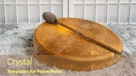  Presentation with native american - Presentation enhanced with handmade-native-american-style-shaman background and a red colored foreground