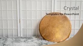  Presentation with native american - Theme with handmade-native-american-style-shaman background and a light gray colored foreground