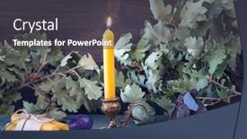  Presentation with candles - Amazing presentation design having handmade-natural-beeswax-candles backdrop and a dark gray colored foreground