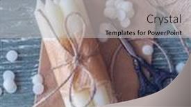  Presentation with candles - Beautiful slide set featuring handmade-natural-beeswax-candles backdrop and a light gray colored foreground