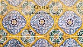  Presentation with turkish - Theme featuring handmade old turkish blue ceramic tiles on the wall in istanbul city turkey close up ancient ottoman patterned iznik syle design tile composition flower patterns on ceramic tiles background and a coral colored foreground