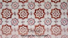  Presentation with turkish - PPT theme featuring handmade-old-turkish-blue-ceramic background and a coral colored foreground