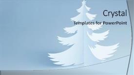  Presentation with animated christmas tree - Colorful slides enhanced with handmade paper cut christmas tree backdrop and a light blue colored foreground