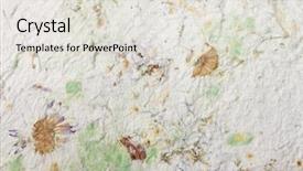  Presentation with recycling paper - Presentation theme with handmade paper with dry flowers background and a lemonade colored foreground