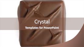  Presentation with chocolate - Presentation theme with handmade piece of chocolate shot background and a  colored foreground