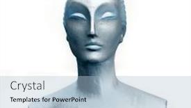  Presentation with 1930s - Presentation theme having handmade-plaster-and-fabric-bust background and a light blue colored foreground