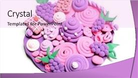  Presentation with food - Cool new slides with handmade plasticine summer fruits food backdrop and a lavender colored foreground