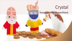  Presentation with dutch sinterklaas - Amazing PPT layouts having handmade puppets and typical candy for dutch sinterklaas holidays backdrop and a lemonade colored foreground