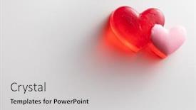  Presentation with shape heart - Presentation theme with handmade-soap-with-heart-shape background and a light gray colored foreground