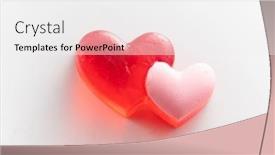  Presentation with shape heart - Colorful PPT theme enhanced with handmade-soap-with-heart-shape backdrop and a white colored foreground