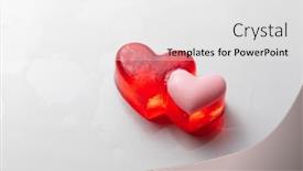  Presentation with shape heart - Presentation having handmade-soap-with-heart-shape background and a white colored foreground