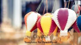  Presentation with balloons - PPT layouts featuring handmade-souvenirs-in-form background and a yellow colored foreground