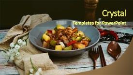  Presentation with pork rib - Cool new presentation theme with handmade sweet and sour pork backdrop and a  colored foreground