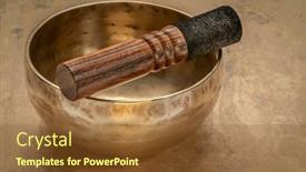  Presentation with tibetan singing bowl - Presentation featuring handmade-tibetan-singing-bowl background and a tawny brown colored foreground