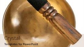  Presentation with tibetan singing bowl - PPT theme consisting of handmade-tibetan-singing-bowl background and a  colored foreground