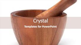  Presentation with mortar - Colorful theme enhanced with handmade wooden mortar isolated on white background backdrop and a red colored foreground