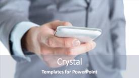  Presentation with retail smart phone shopping - Cool new slides with handphone - close-up businessman hand using smart backdrop and a mint green colored foreground