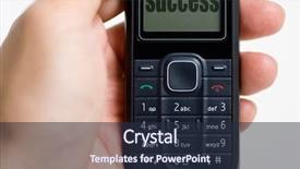  Presentation with solution success hard work pencil - Presentation with handphone - closeup of a mobile phone background and a tawny brown colored foreground