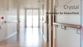  Presentation with nursing - Amazing theme having handrail in the corridor of a nursing home backdrop and a coral colored foreground