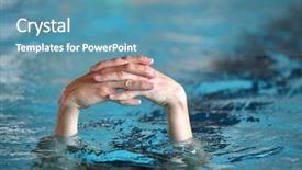  Presentation with body language - Cool new slide set with hands above water - body language backdrop and a teal colored foreground