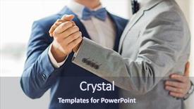  Presentation with marriage - Slide set with hands and dancing on wedding background and a tawny brown colored foreground