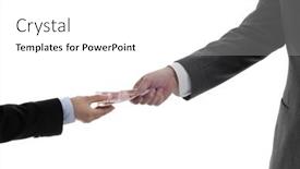  Presentation with black hands - Presentation theme with hands-and-euro-isolated background and a  colored foreground