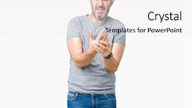  Presentation with inflammation - Amazing presentation design having hands and fingers arthritis inflammation backdrop and a white colored foreground