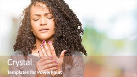  Presentation with arthritis - Beautiful PPT layouts featuring hands and fingers arthritis inflammation backdrop and a coral colored foreground