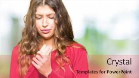  Presentation with inflammation - Cool new PPT theme with hands and fingers arthritis inflammation backdrop and a red colored foreground