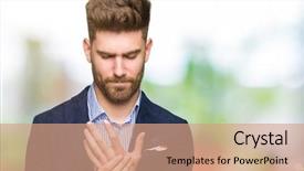  Presentation with bussines - Cool new slide deck with hands and fingers arthritis inflammation backdrop and a coral colored foreground