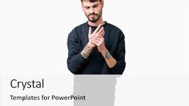  Presentation with inflammation - Amazing slide deck having hands and fingers arthritis inflammation backdrop and a white colored foreground