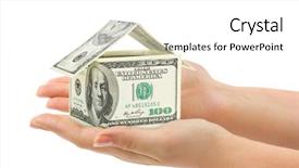  Presentation with michelle obama white house - Slides having hands and money house isolated background and a  colored foreground