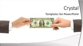  Presentation with puzzle - Theme having hands and money puzzle isolated background and a white colored foreground