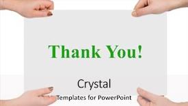  Presentation with thank - Amazing PPT theme having paper banner thank you backdrop and a sky blue colored foreground