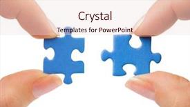  Presentation with puzzle - Theme having hands and puzzle isolated background and a lemonade colored foreground