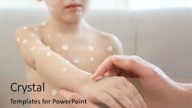  Presentation with cream - Beautiful presentation design featuring hands applying cream onto skin backdrop and a coral colored foreground