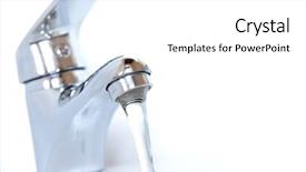  Presentation with human being - Presentation theme featuring hands being washed under faucet background and a white colored foreground