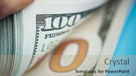  Presentation with counting - Audience pleasing PPT layouts consisting of hands-counting-us-dollars-close backdrop and a coral colored foreground