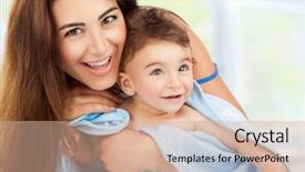  Presentation with healthy lifestyle cute - Amazing theme having hands cute little son backdrop and a coral colored foreground