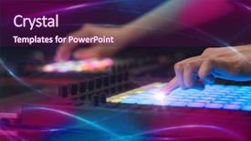  Presentation with controller - Amazing slide set having controllers - hand mixing music on midi backdrop and a wine colored foreground