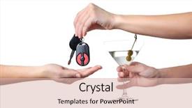  Presentation with car key - Presentation theme having don't drink and drive background and a lemonade colored foreground