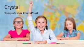  Presentation with school elementary - Audience pleasing PPT layouts consisting of abstract background from flying cubes neon shine material 3d rendering backdrop and a black colored foreground